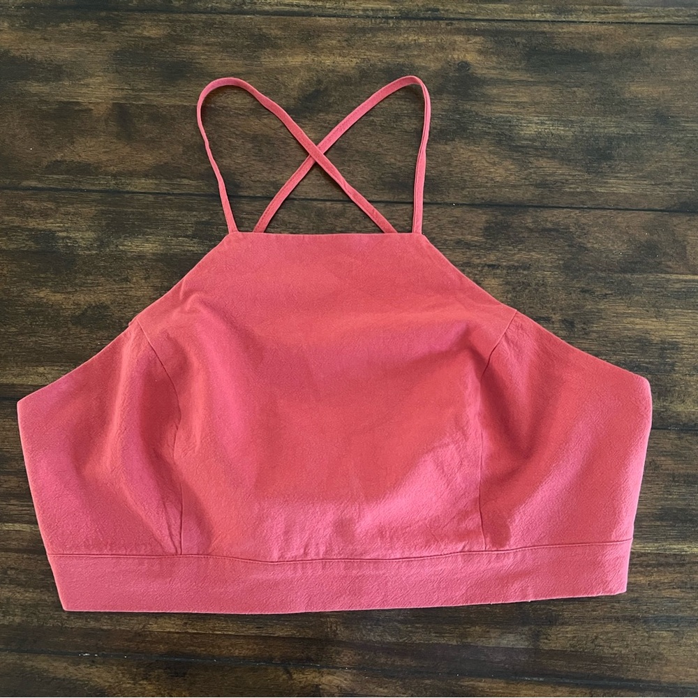 Lulus Coral Strappy‎ Crop Top